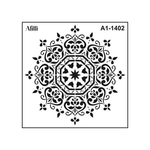 Afilli Stencil A1-1402 Mandala-2 Hero